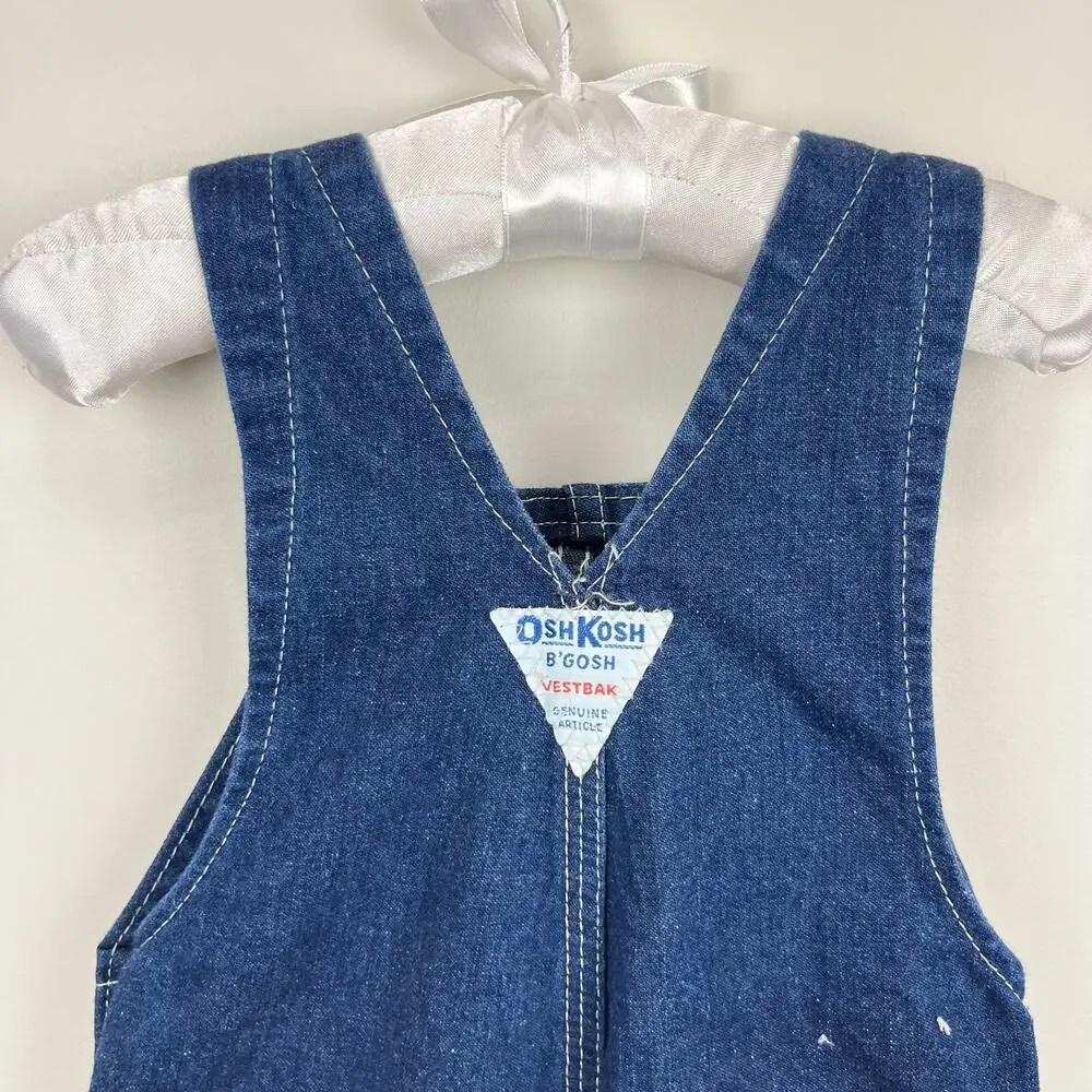 Vintage OshKosh B'gosh Blue Jean Overalls Toddler USA